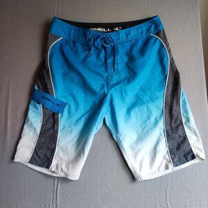 O'Neill board shorts men's size 32 blue with grey design